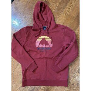 Burton Hoodie Mens M Sweatshirt Snowboarding Skiing Red